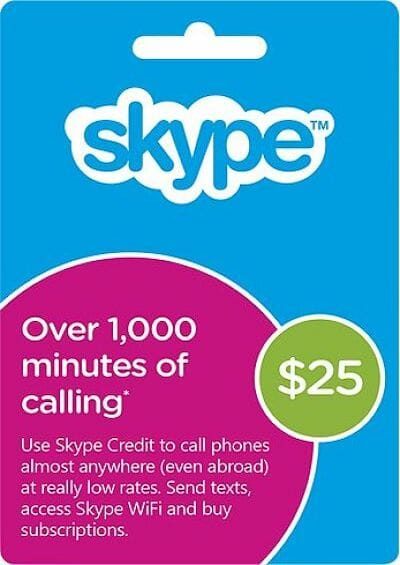 Skype $25 Gift Card USA
