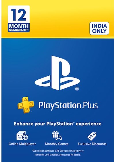 Sony PlayStation Plus 12 Month Membership (Indian PSN account)