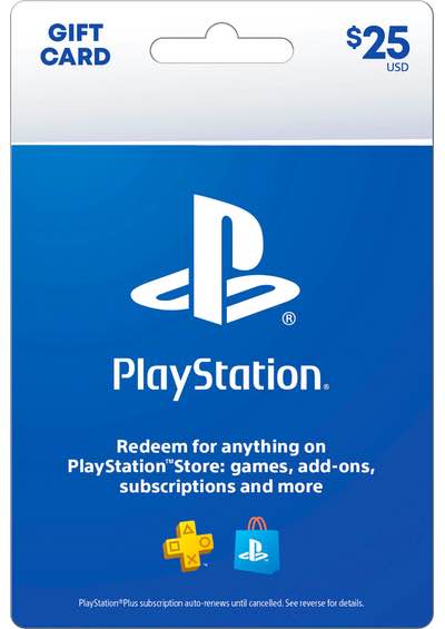 $25 PlayStation Store Gift Card