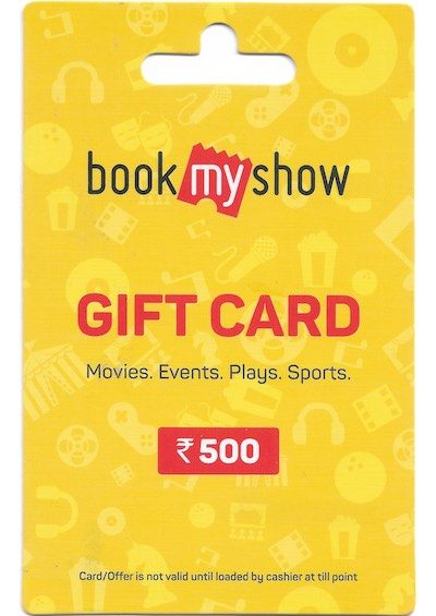 BookMyShow Gift Card Rs 500