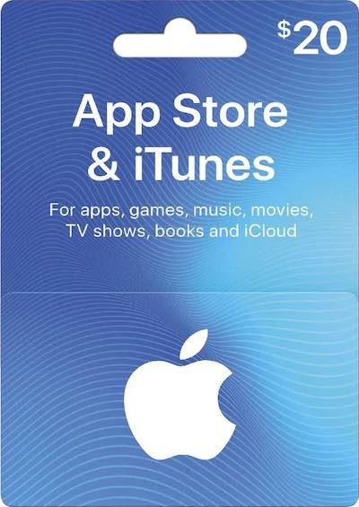 iTunes $20 USD Gift Card