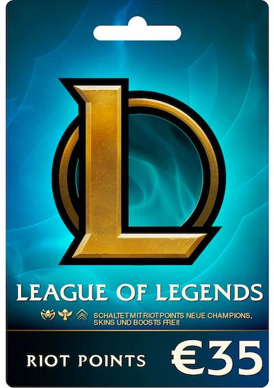 League of Legends € 35 EURO Prepaid Gift Card - 5000 Riot Points