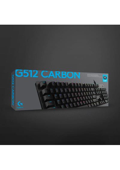 Logitech G 512 RGB Backlit Mechanical Wired Gaming Keyboard with GX Blue Clicky Key Switches (Carbon)