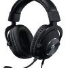 Logitech G Pro X Gaming Wired Over Ear Headphones with Mic Blue Voice DTS Headphone:X 2.0, 50Mm Pro-G Drivers, 2.0 Surround Sound for Esports Gaming, Pc/Ps/Xbox/Vr/Nintendo Switch - (Black)