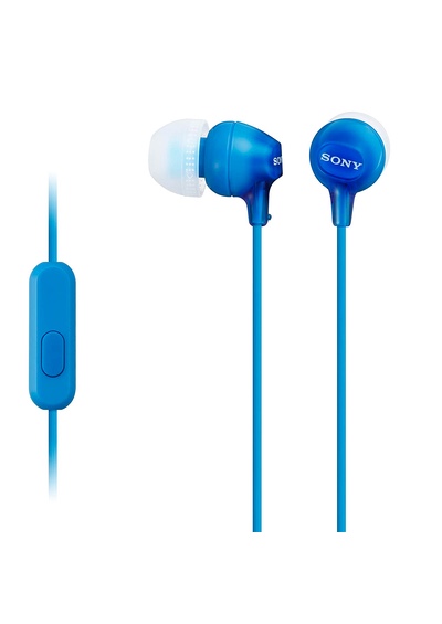 Sony MDR-EX15AP In-Ear Stereo Headphones with Mic (Blue)