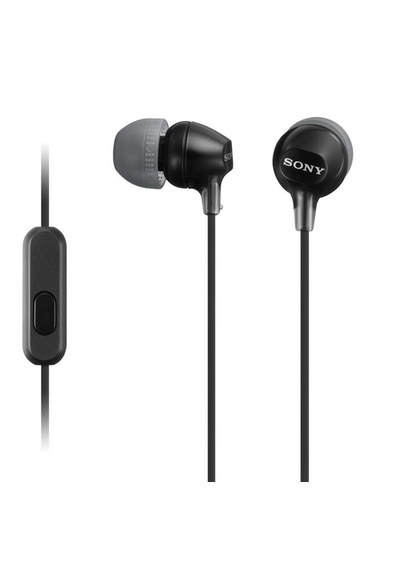 Sony MDR-EX15AP EX In-Ear Wired Stereo Headphones with Mic (Black)
