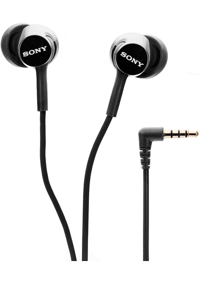Sony MDR-EX155AP in-Ear Wired Headphones with Mic (Black)