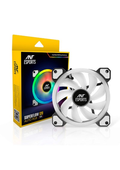 Ant Esports Superflow 120 Auto RGB V2 1200 RPM Case Fan/Cooler