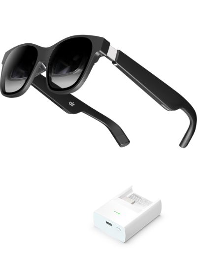 XREAL Air AR Glasses with XREAL Adapter, Massive 201 Micro-OLED Virtual  Theater, Black