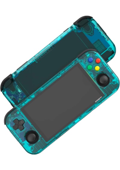 Retroid Pocket 3+ Handheld Retro Gaming System (Clear Blue)